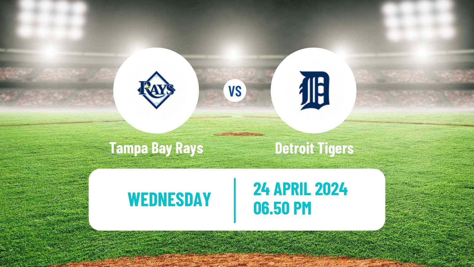 Baseball MLB Tampa Bay Rays - Detroit Tigers