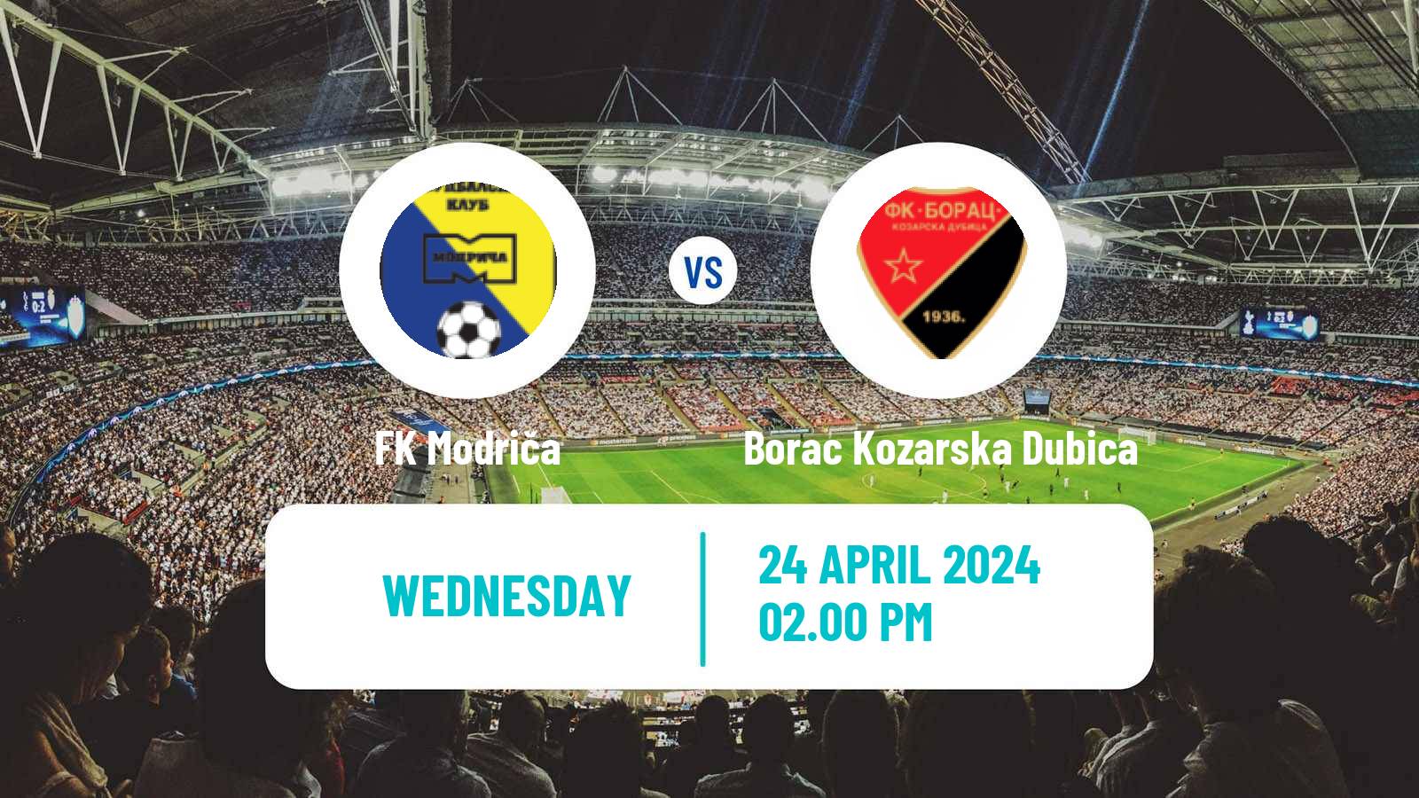 Soccer Bosnian Prva Liga RS Modriča - Borac Kozarska Dubica