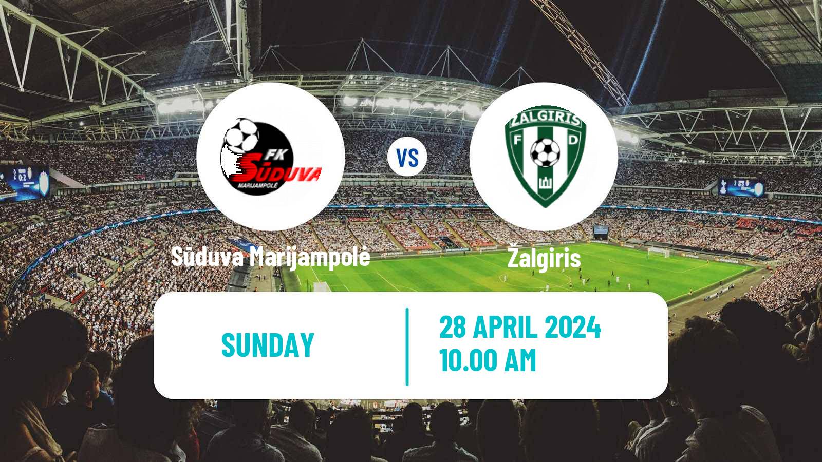 Soccer Lithuanian A Lyga Sūduva Marijampolė - Žalgiris