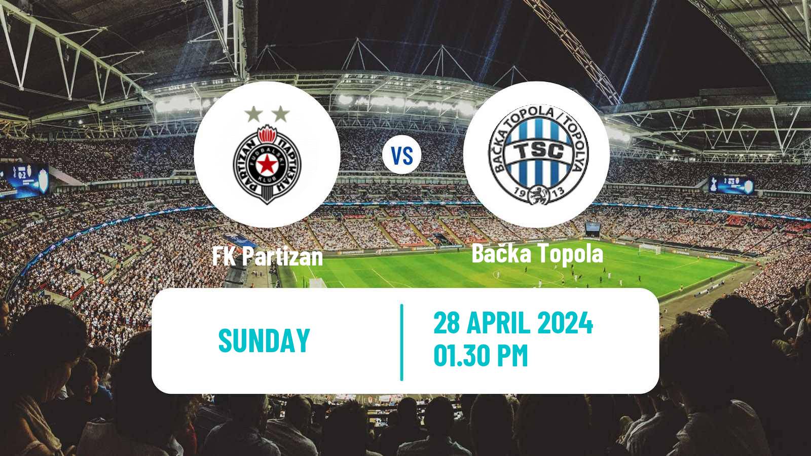 Soccer Serbian Superliga Partizan - Bačka Topola