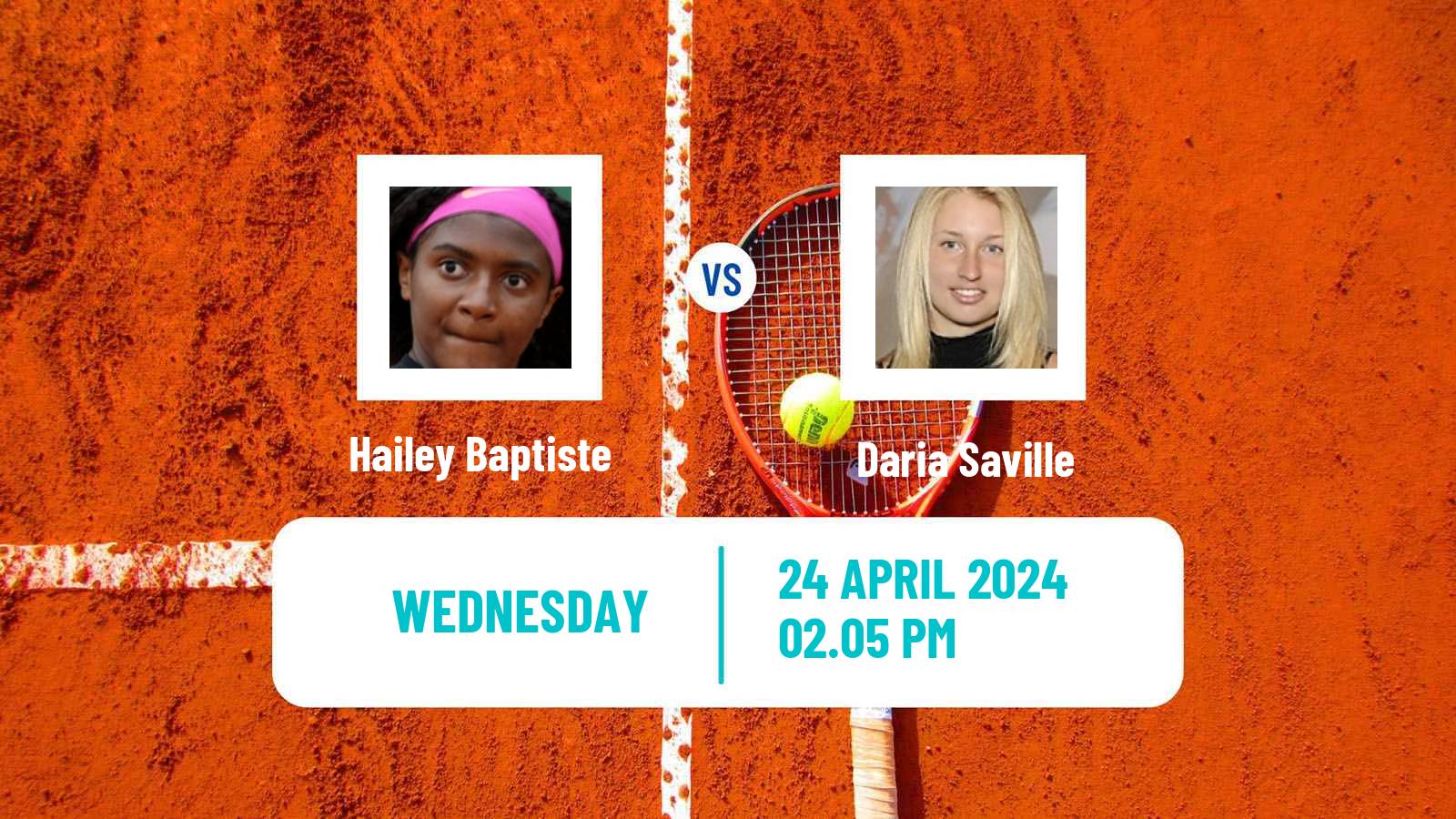 Tennis WTA Madrid Hailey Baptiste - Daria Saville