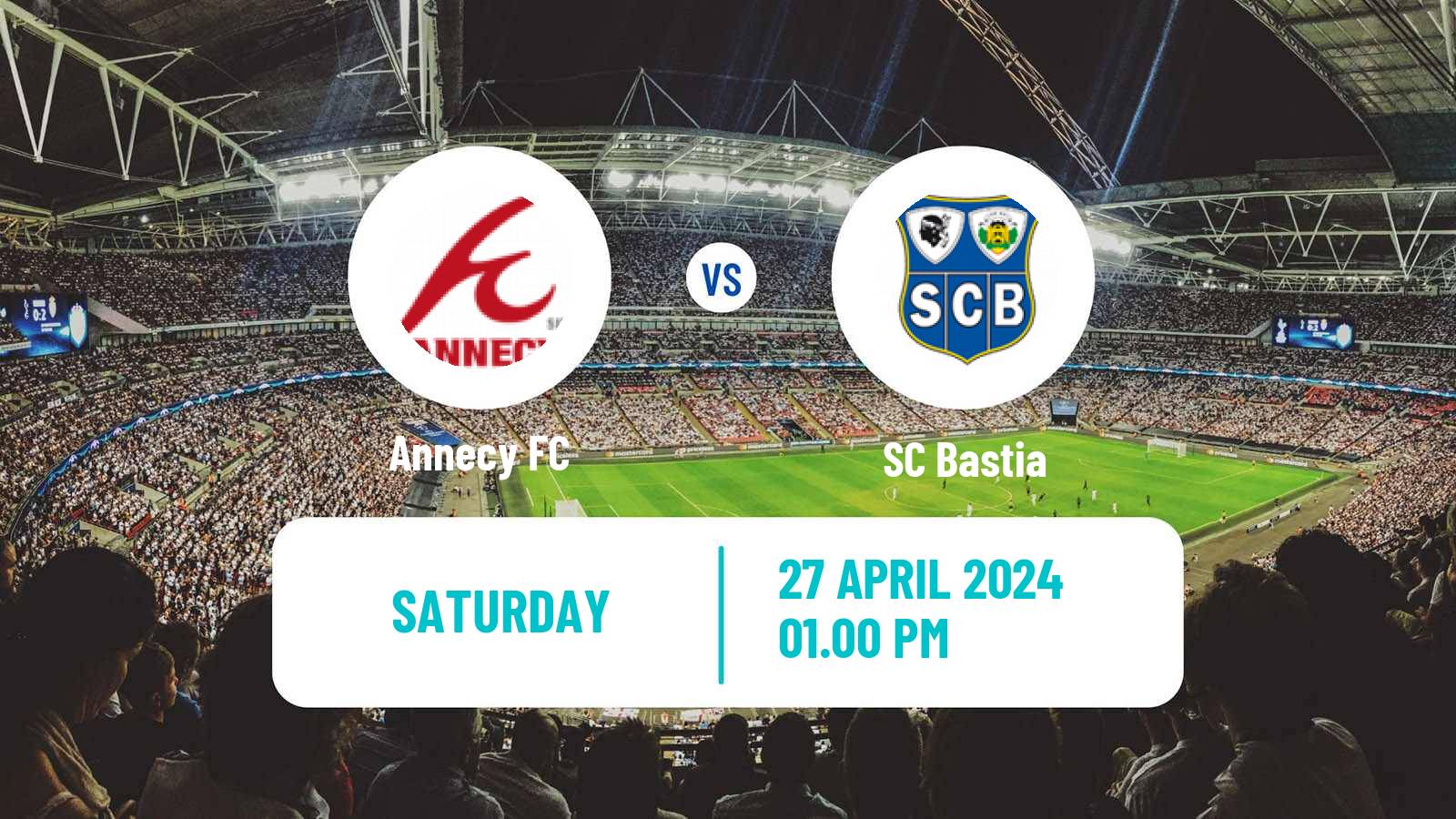 Soccer French Ligue 2 Annecy - Bastia
