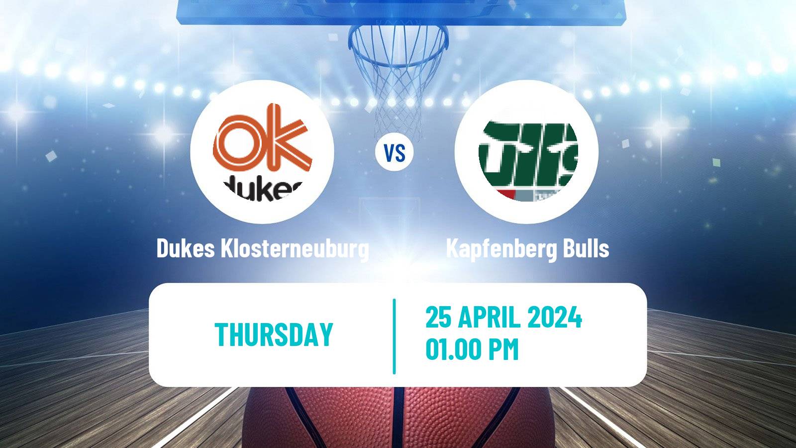 Basketball Austrian Superliga Basketball Dukes Klosterneuburg - Kapfenberg Bulls