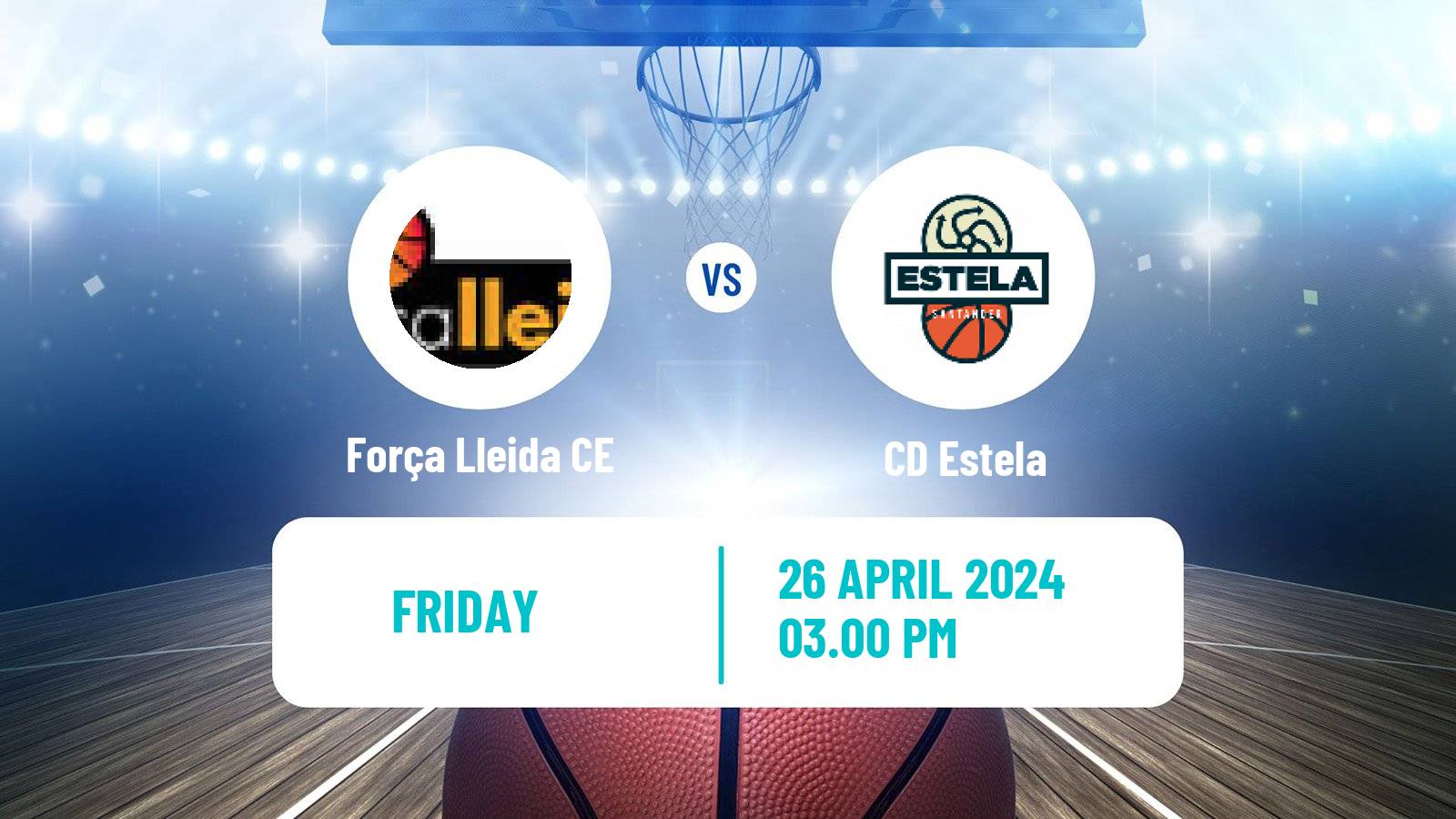 Basketball Spanish LEB Oro Força Lleida CE - Estela
