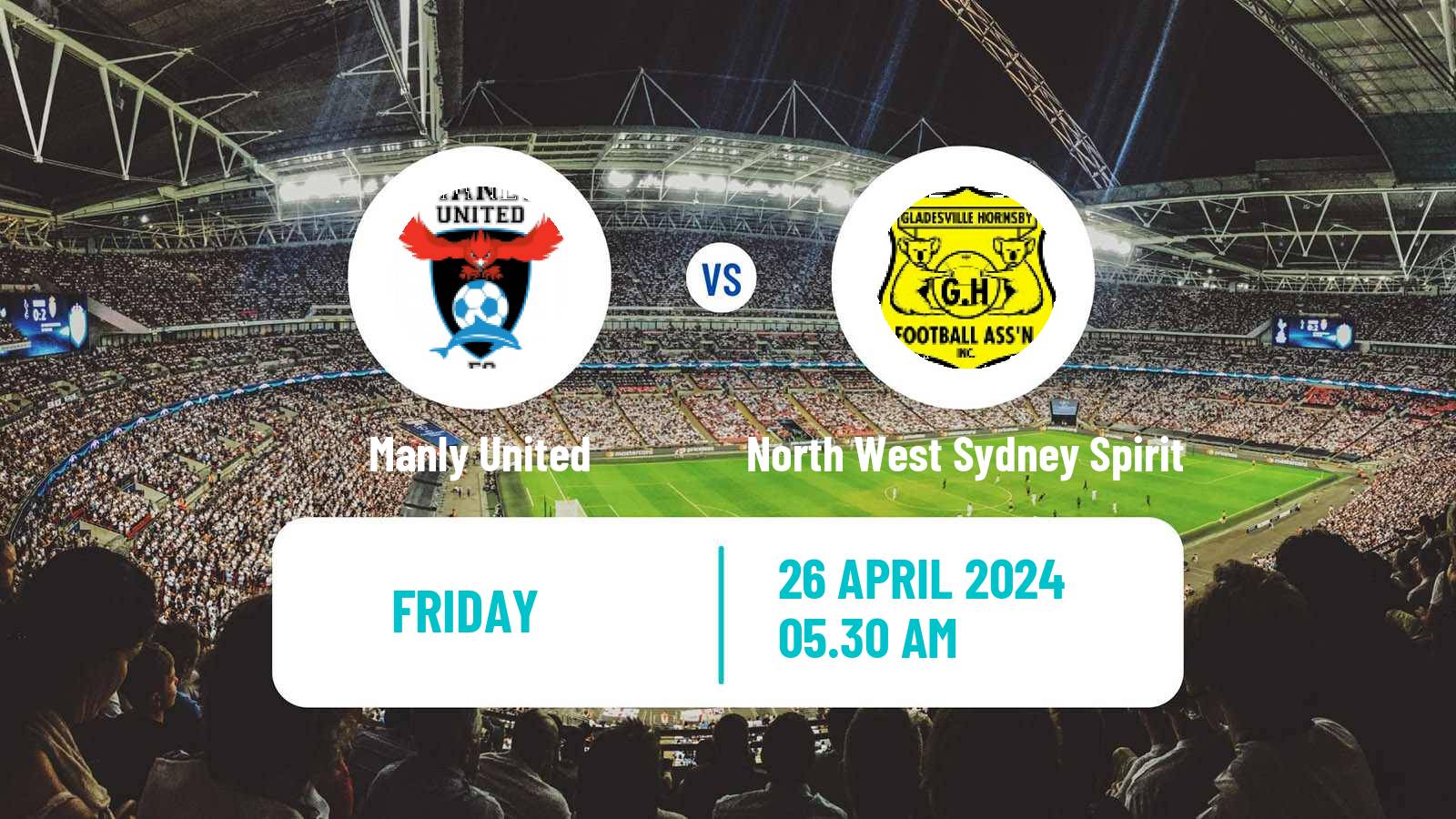 Soccer Australian NPL NSW Manly United - North West Sydney Spirit