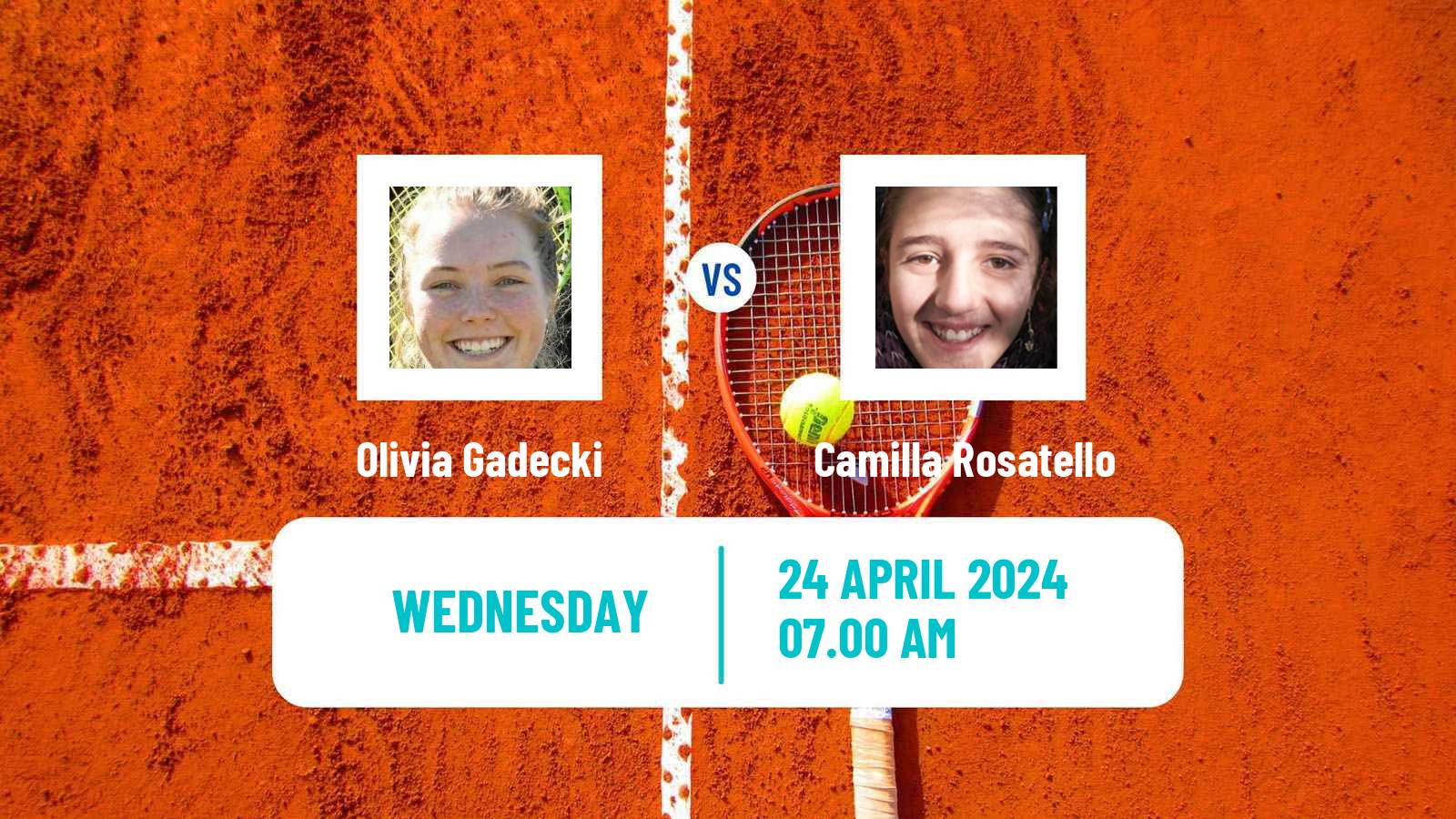 Tennis ITF W100 Oeiras Women Olivia Gadecki - Camilla Rosatello