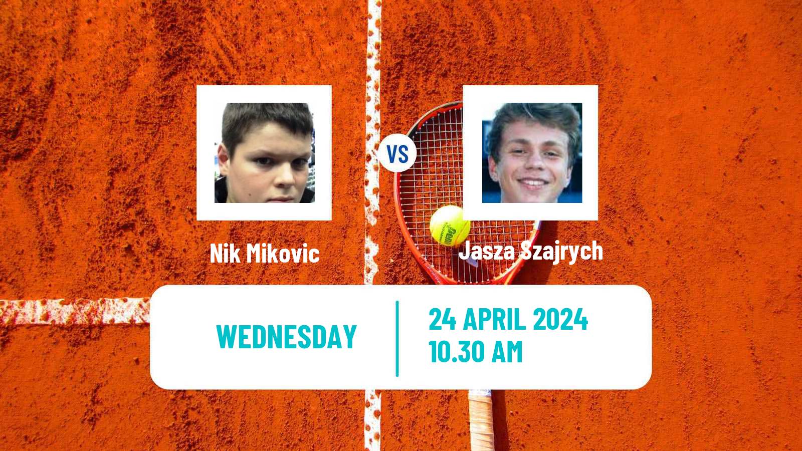 Tennis ITF M15 Split Men Nik Mikovic - Jasza Szajrych