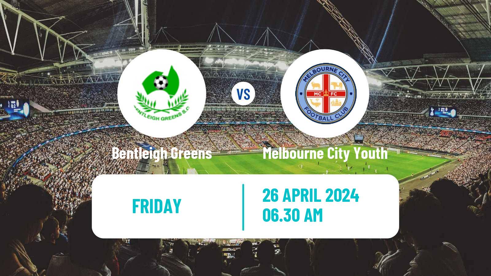 Soccer Australian Victoria Premier League Bentleigh Greens - Melbourne City Youth