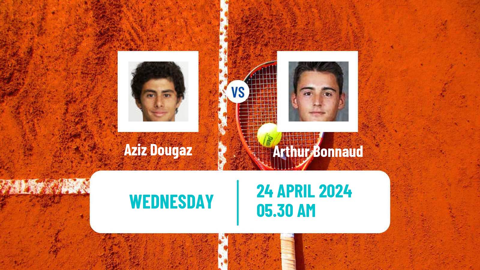 Tennis ITF M25 Angers Men Aziz Dougaz - Arthur Bonnaud