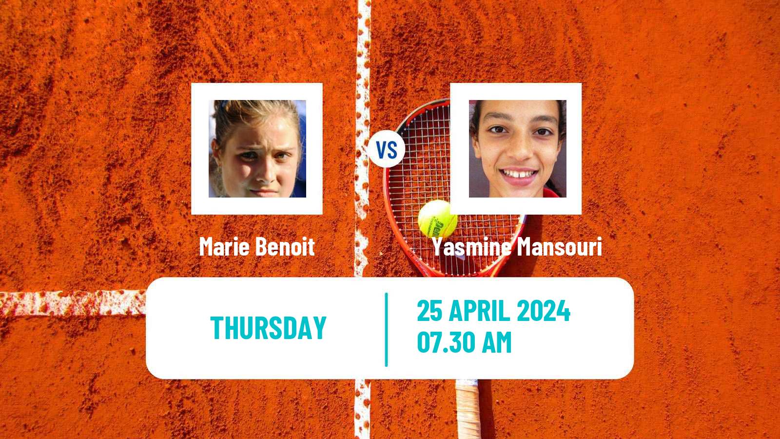 Tennis ITF W35 Hammamet 6 Women Marie Benoit - Yasmine Mansouri