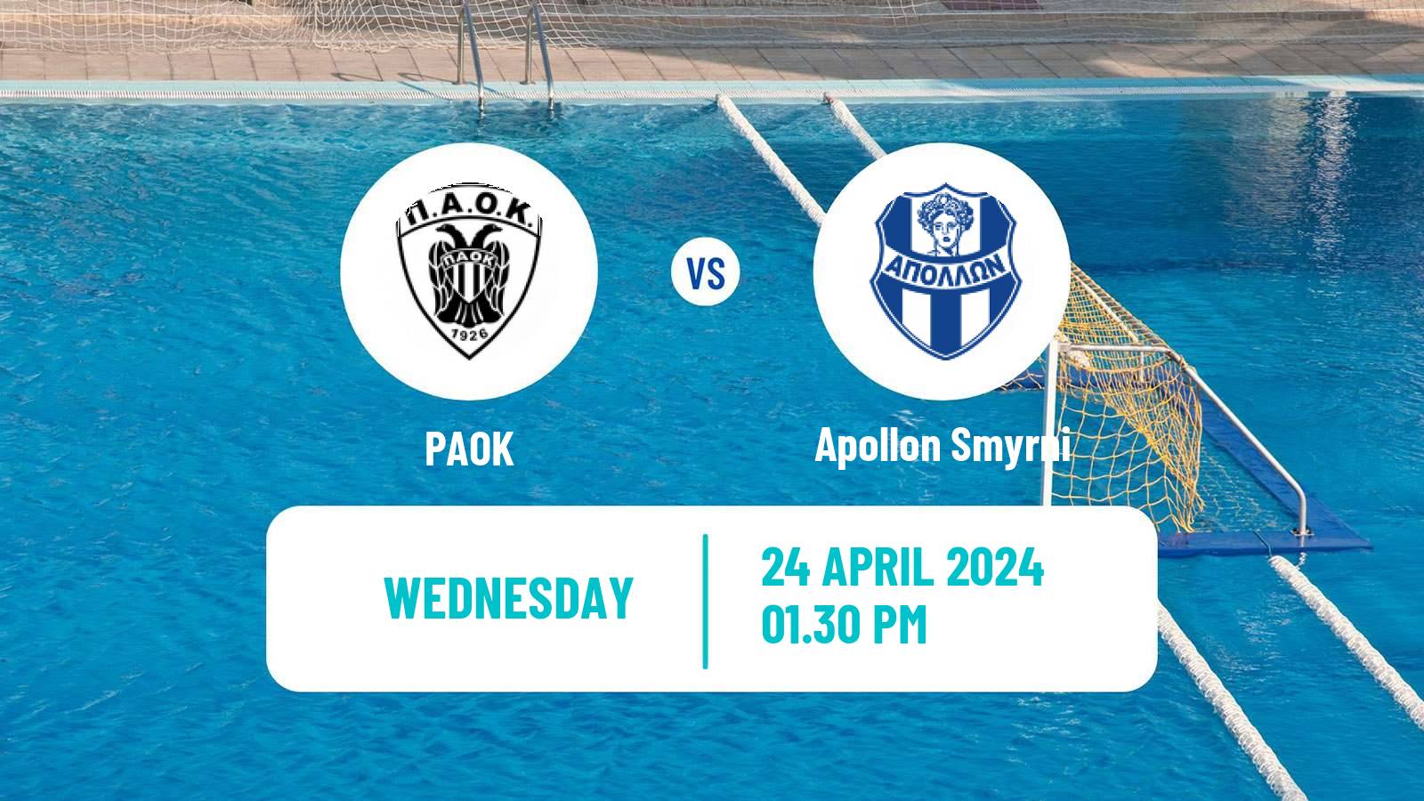 Water polo Greek A1 Water Polo PAOK - Apollon Smyrni