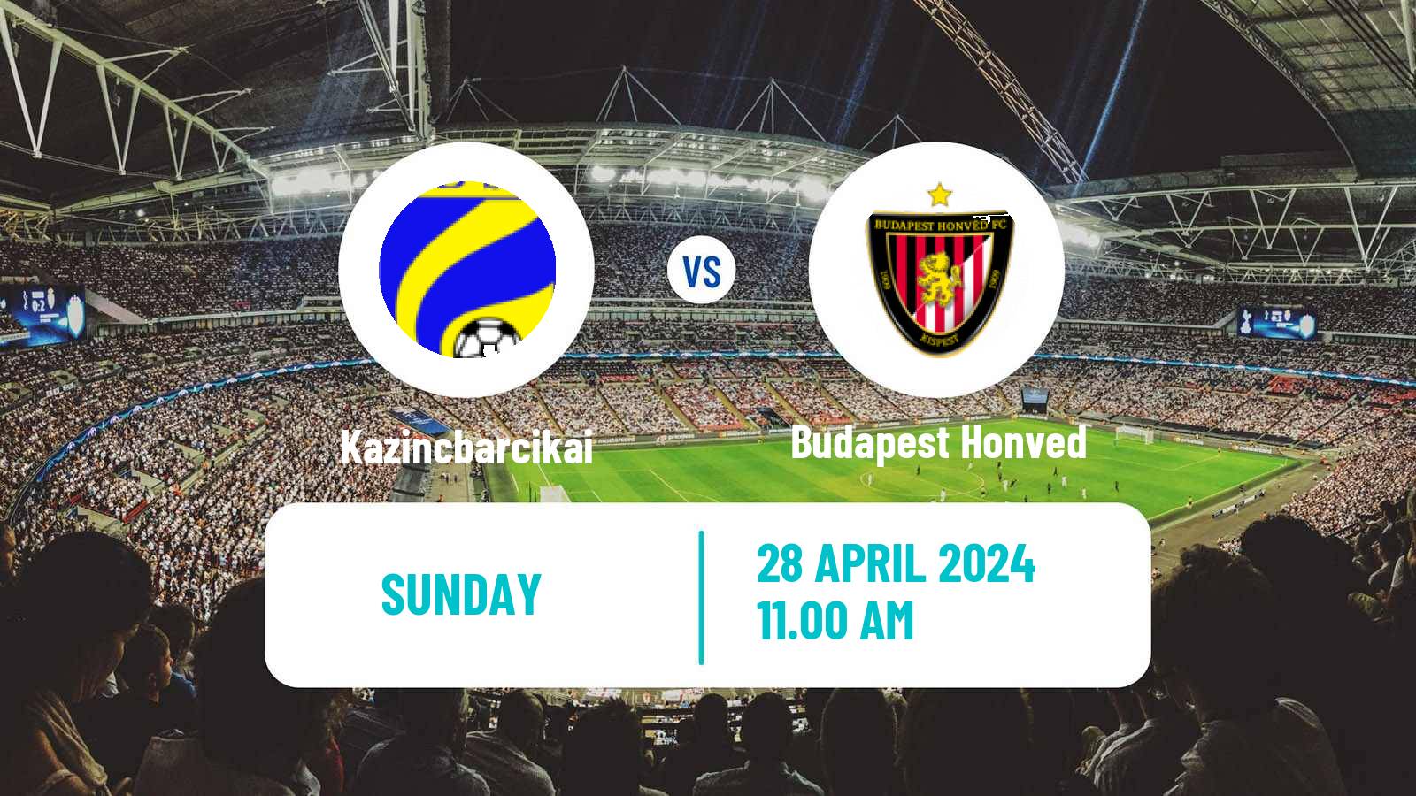 Soccer Hungarian NB II Kazincbarcikai - Budapest Honved