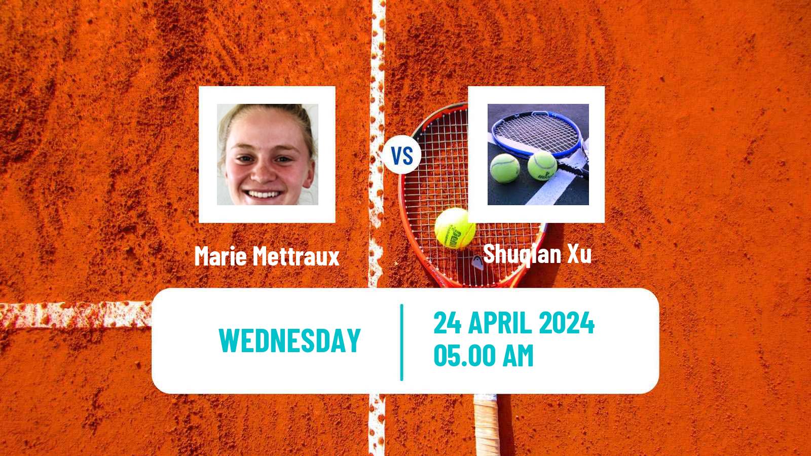 Tennis ITF W15 Telde 4 Women Marie Mettraux - Shuqian Xu