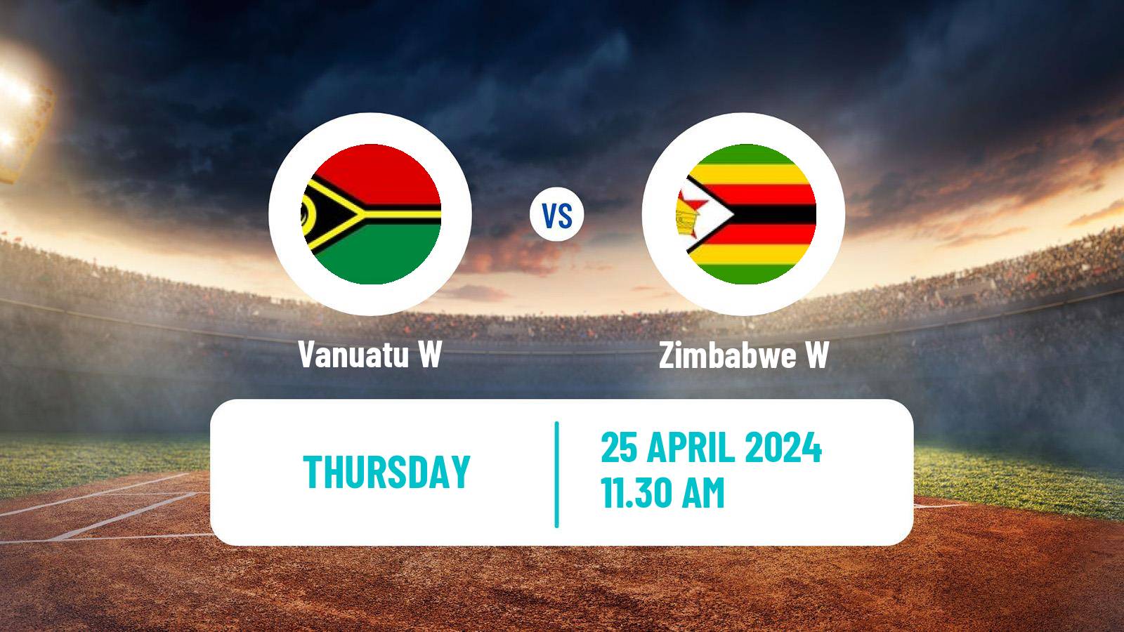 Cricket ICC World Twenty20 Women Vanuatu W - Zimbabwe W