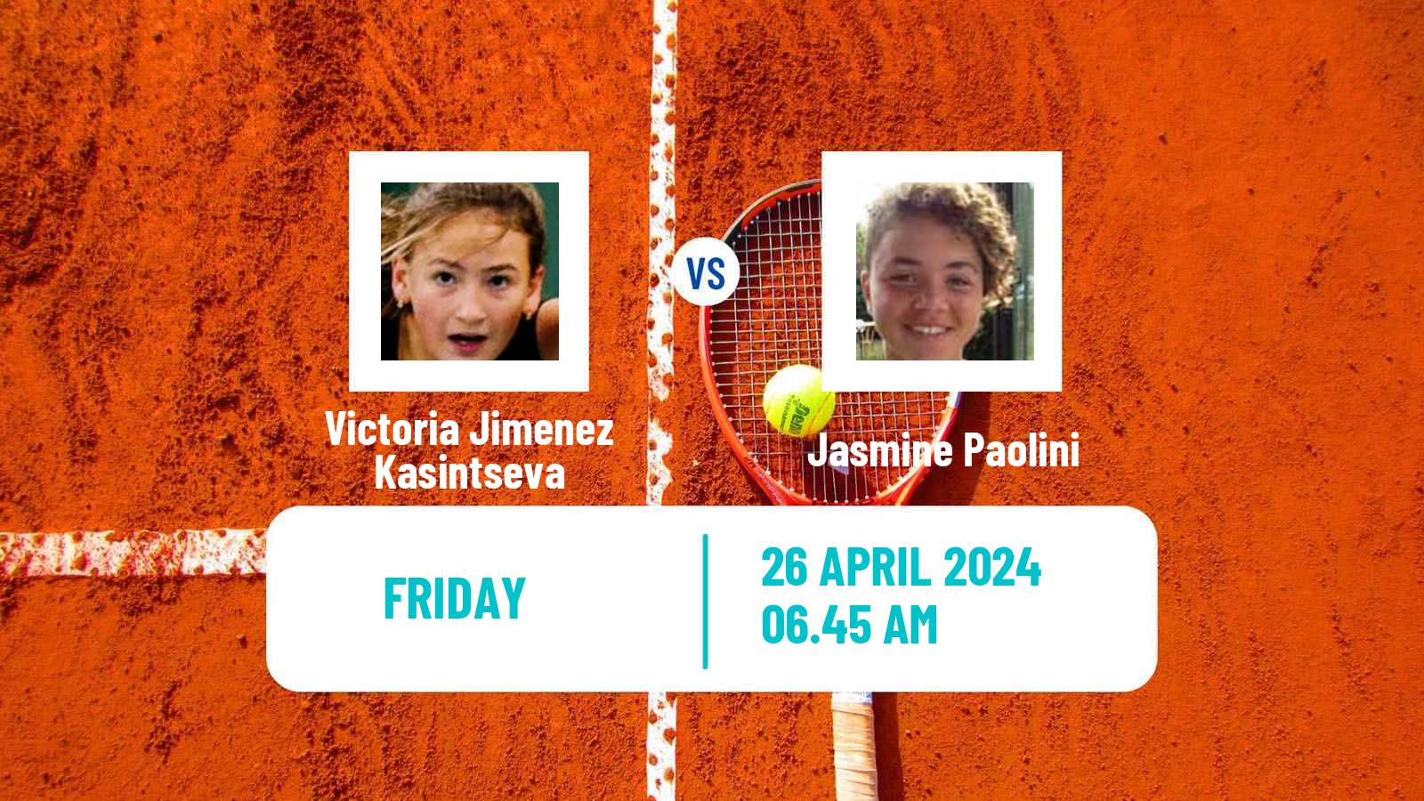Tennis WTA Madrid Victoria Jimenez Kasintseva - Jasmine Paolini