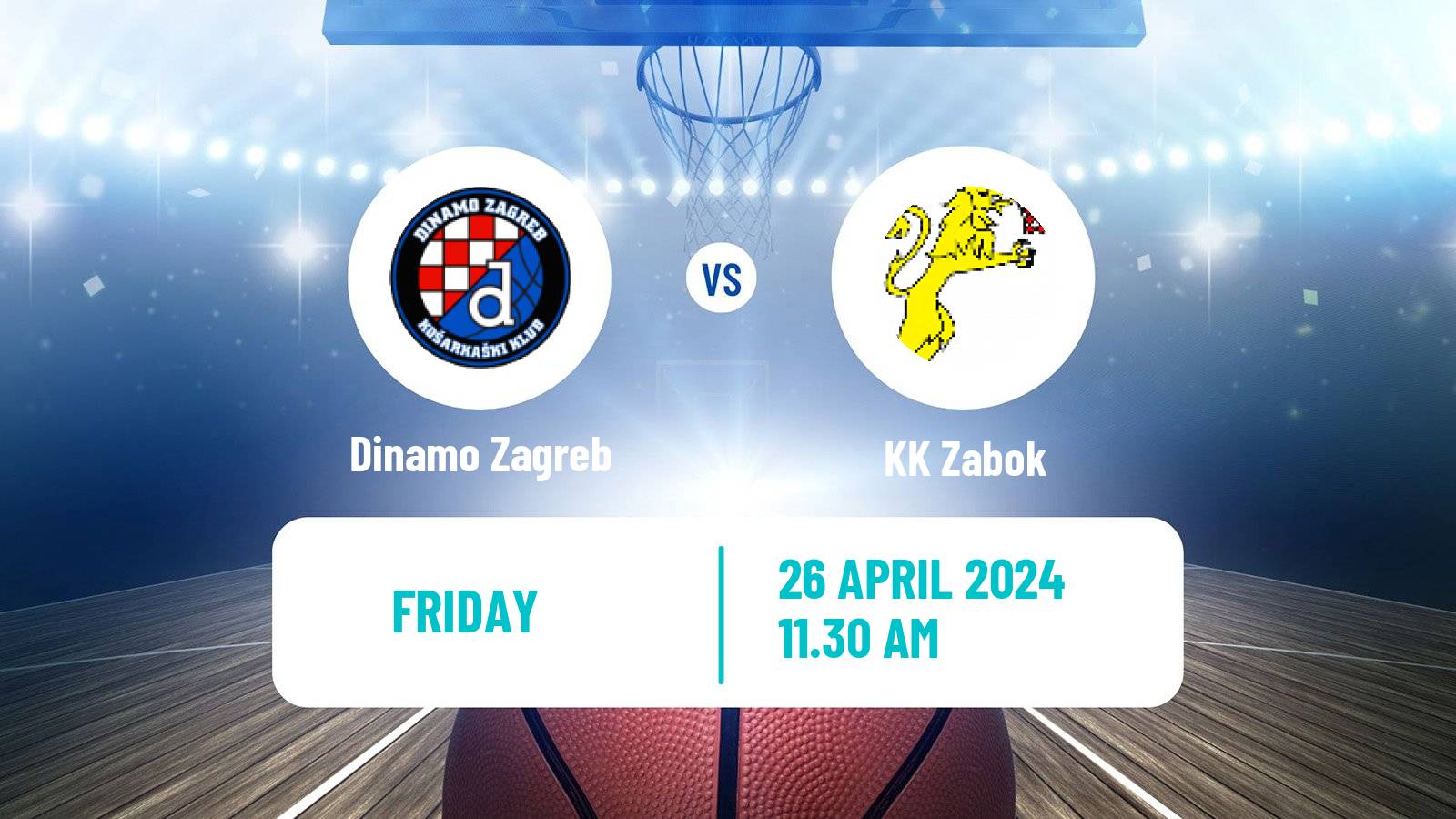 Basketball Croatian Premijer Liga Basketball Dinamo Zagreb - Zabok