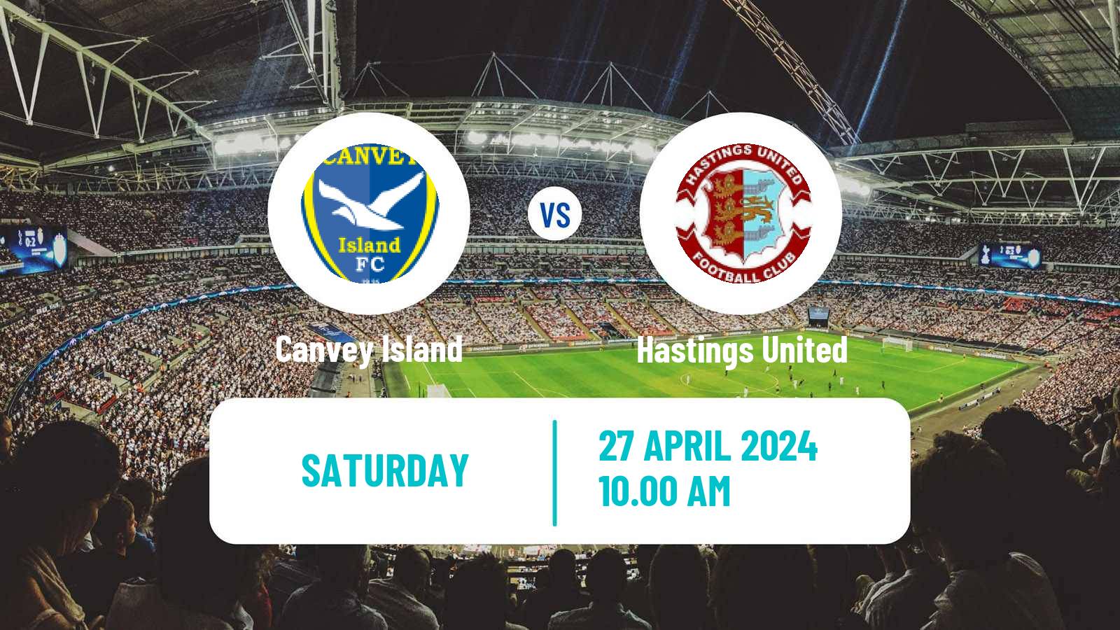 Soccer English Isthmian League Premier Division Canvey Island - Hastings United