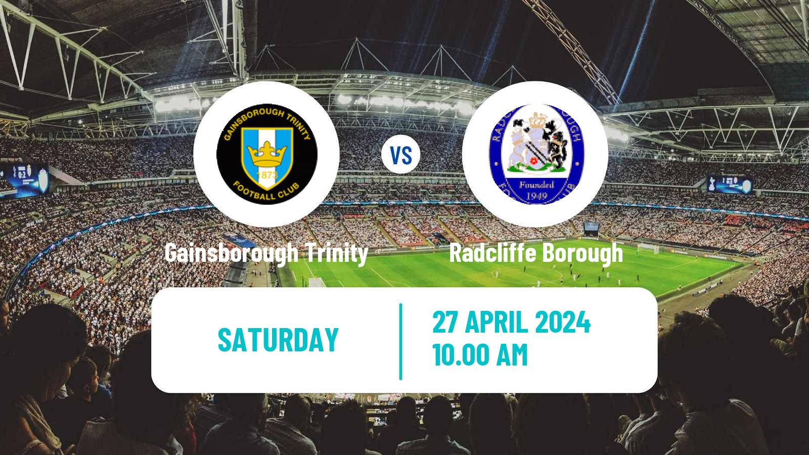 Soccer English NPL Premier Division Gainsborough Trinity - Radcliffe Borough