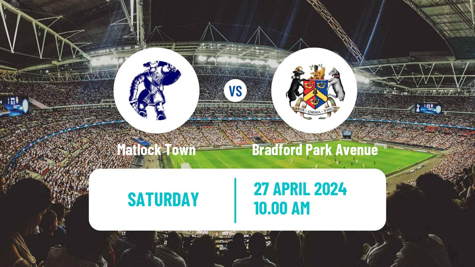 Soccer English NPL Premier Division Matlock Town - Bradford Park Avenue