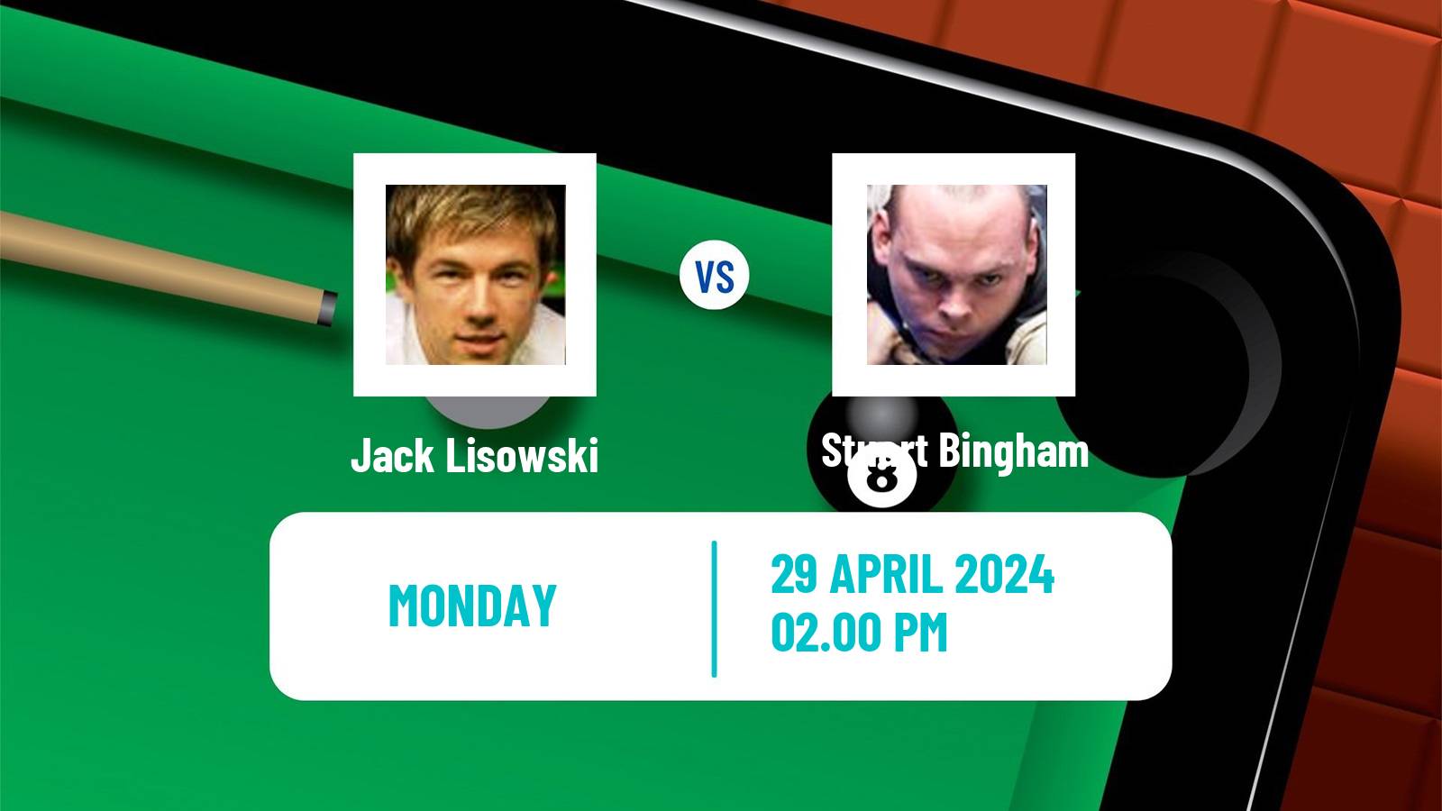 Snooker World Championship Jack Lisowski - Stuart Bingham