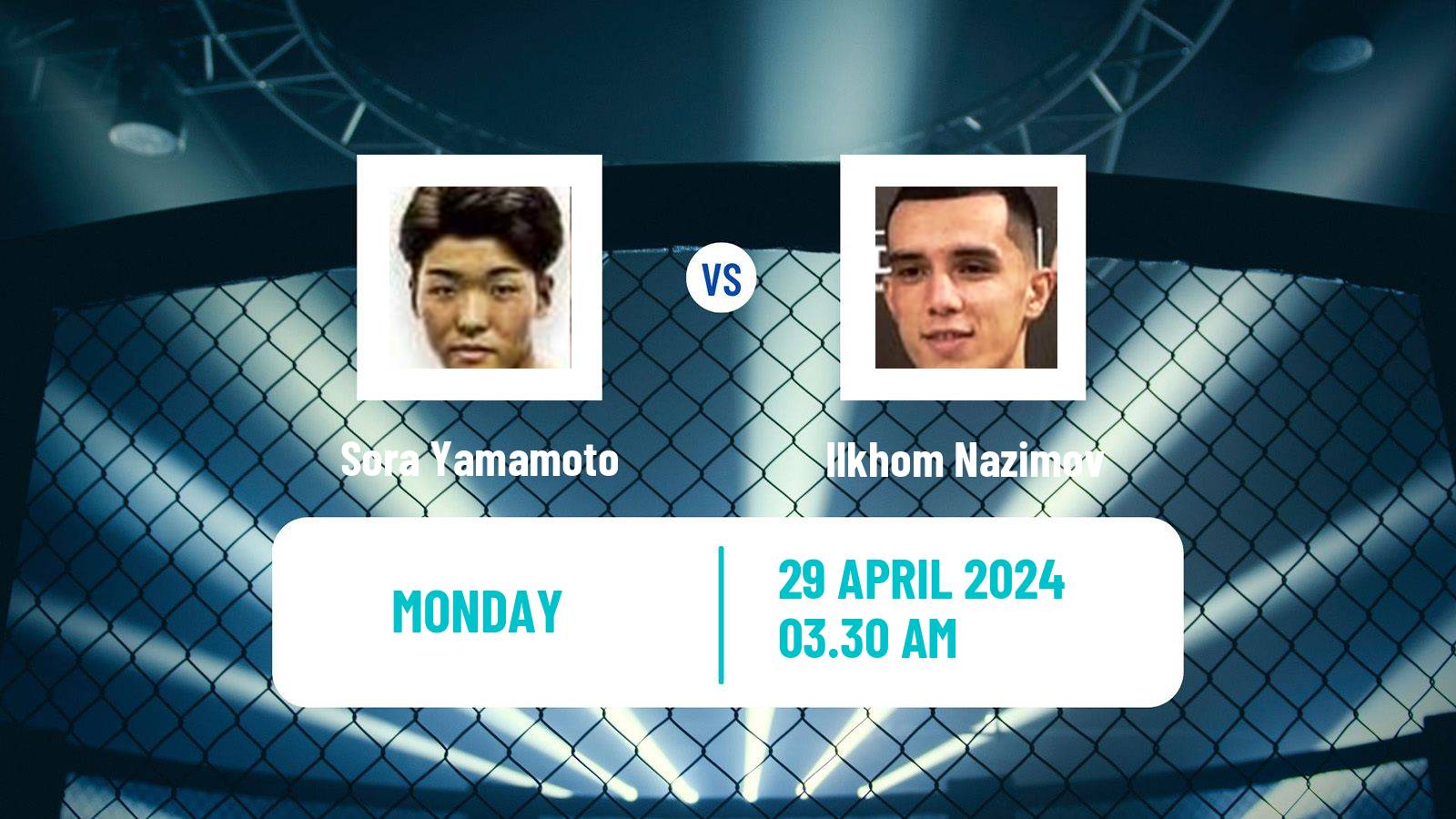 MMA Featherweight Rizin Men Sora Yamamoto - Ilkhom Nazimov