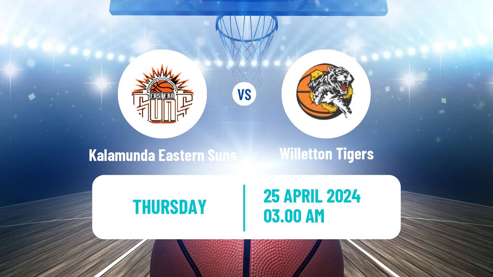 Basketball Australian NBL1 West Kalamunda Eastern Suns - Willetton Tigers