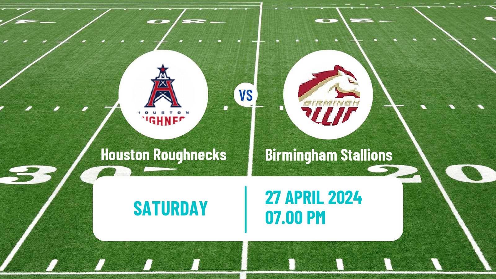 American football UFL Houston Roughnecks - Birmingham Stallions