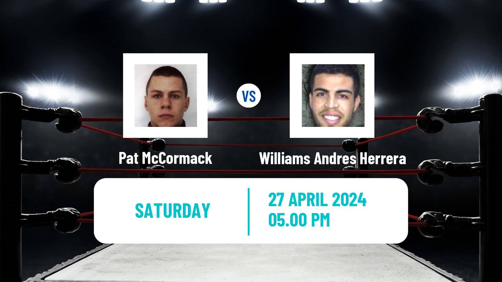 Boxing Welterweight WBA Inter Continental Title Men Pat McCormack - Williams Andres Herrera