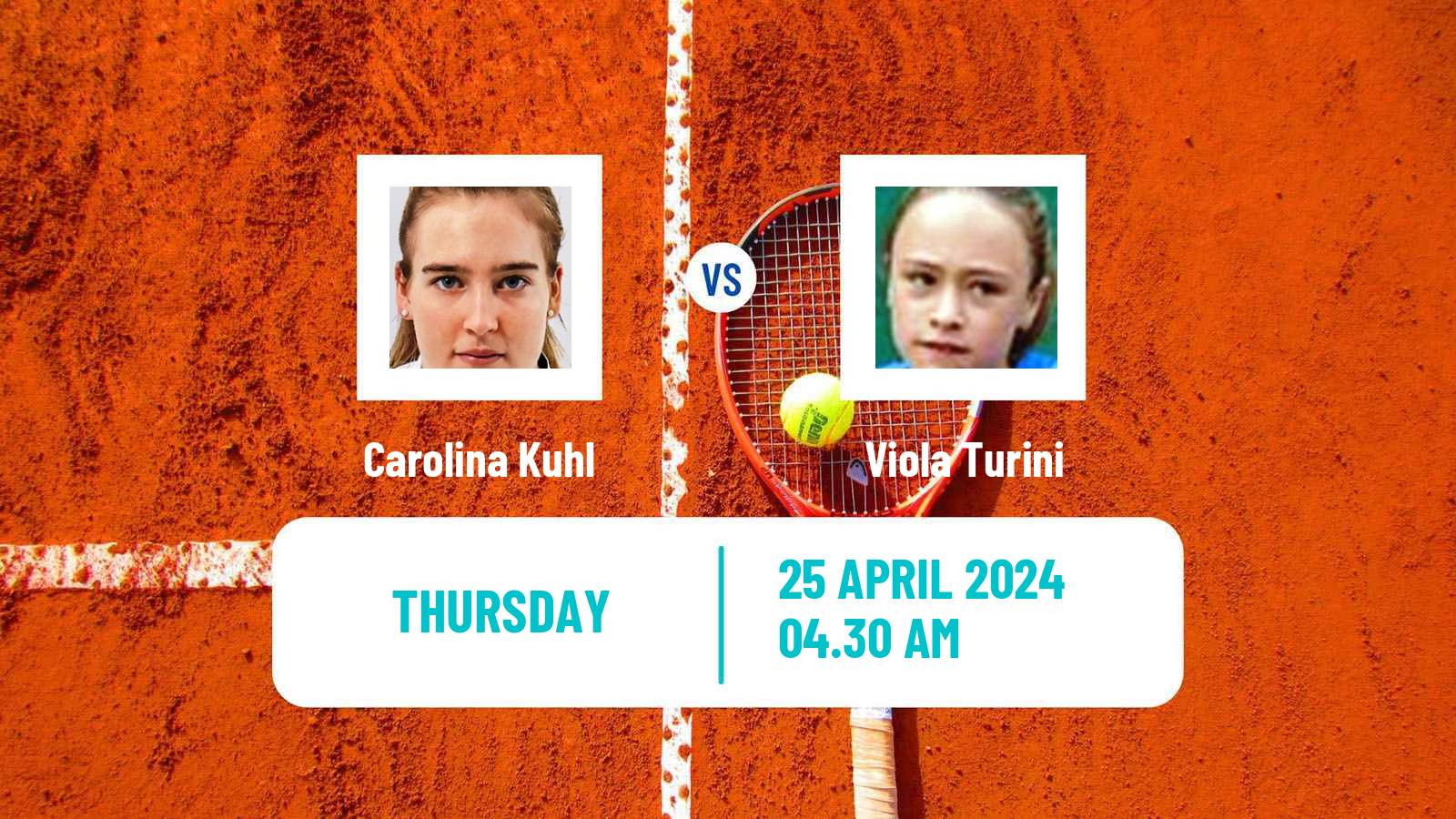 Tennis ITF W35 Santa Margherita Di Pula 5 Women Carolina Kuhl - Viola Turini