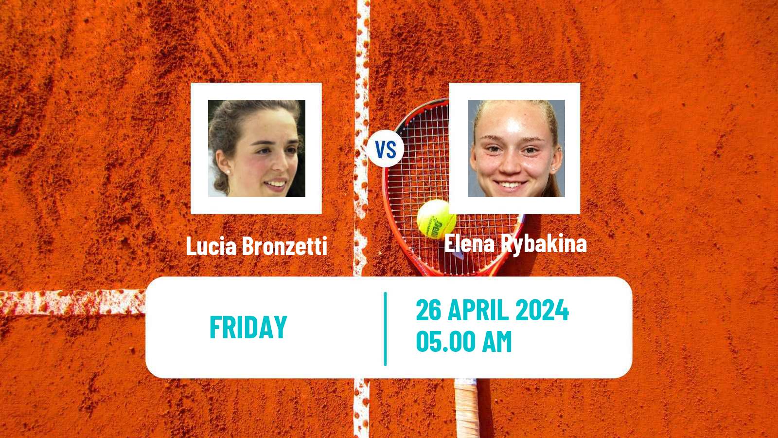 Tennis WTA Madrid Lucia Bronzetti - Elena Rybakina
