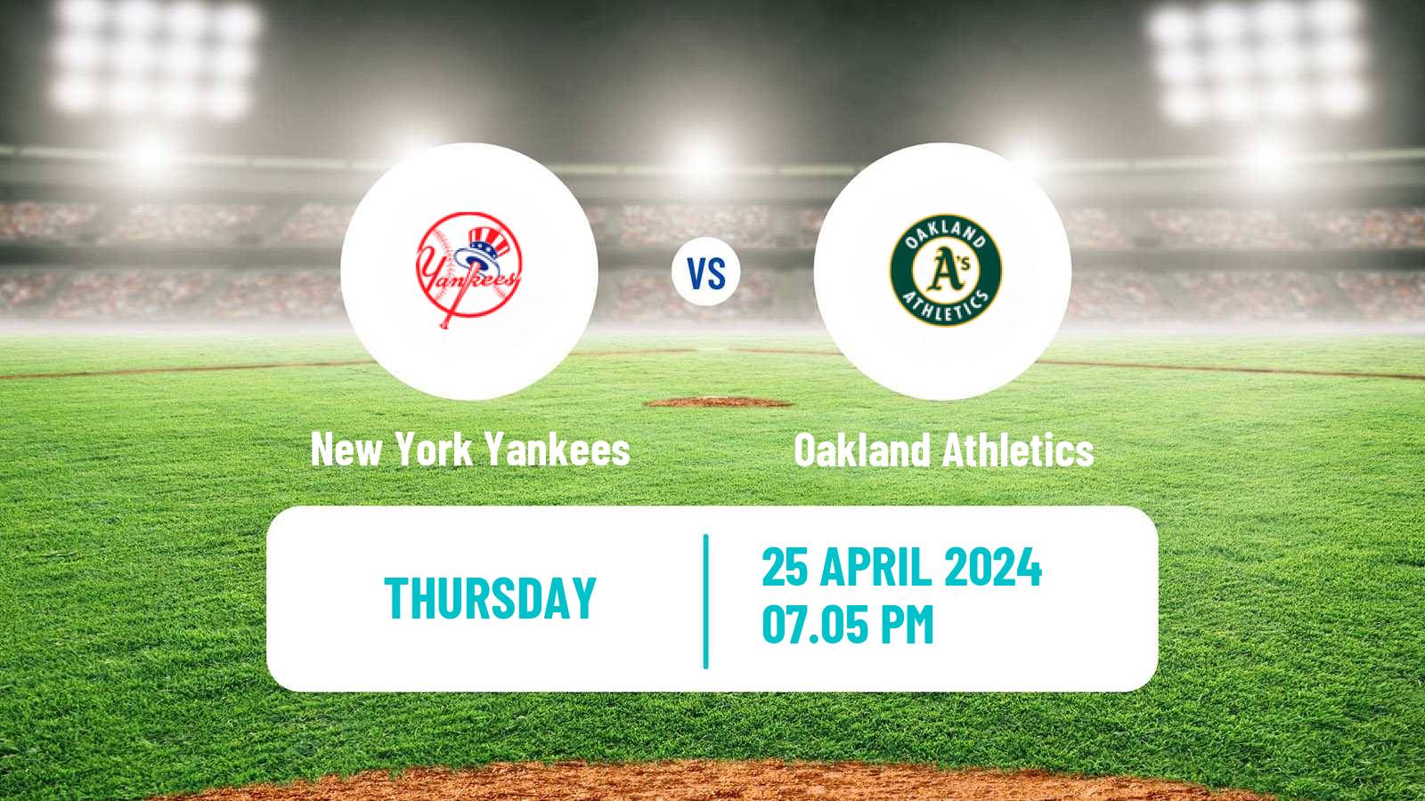 Baseball MLB New York Yankees - Oakland Athletics