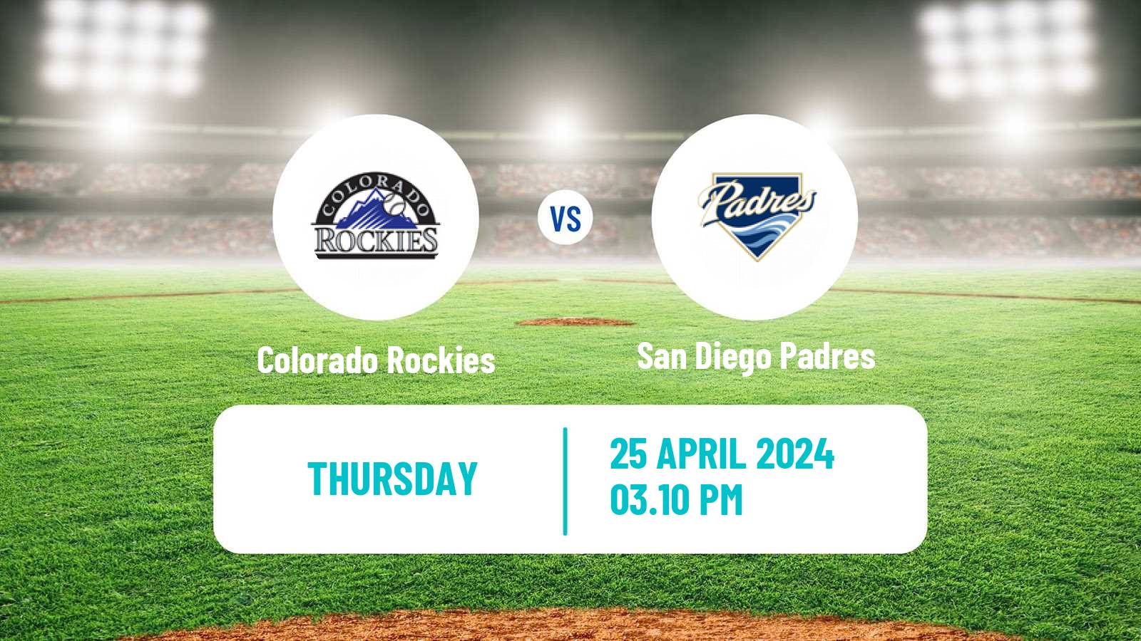 Baseball MLB Colorado Rockies - San Diego Padres