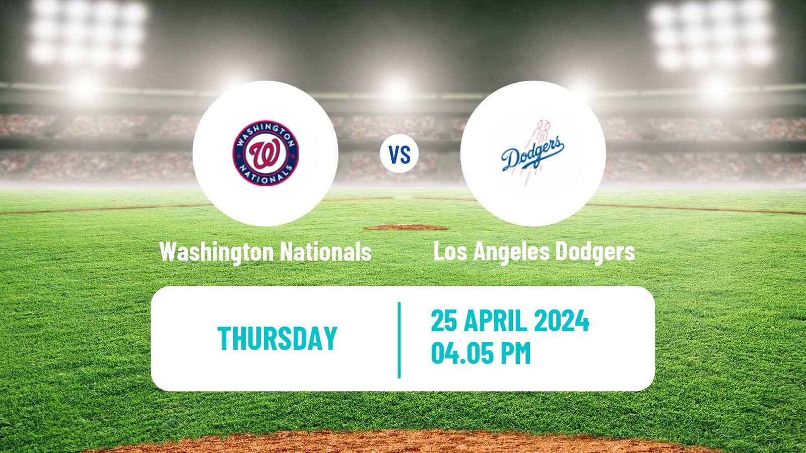 Baseball MLB Washington Nationals - Los Angeles Dodgers