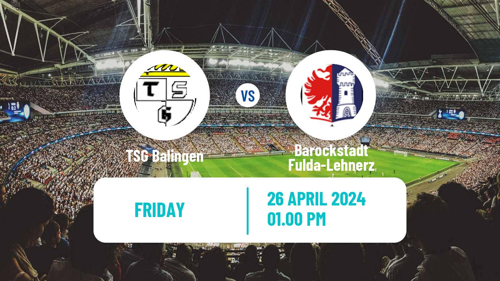 Soccer German Regionalliga Sudwest Balingen - Barockstadt Fulda-Lehnerz