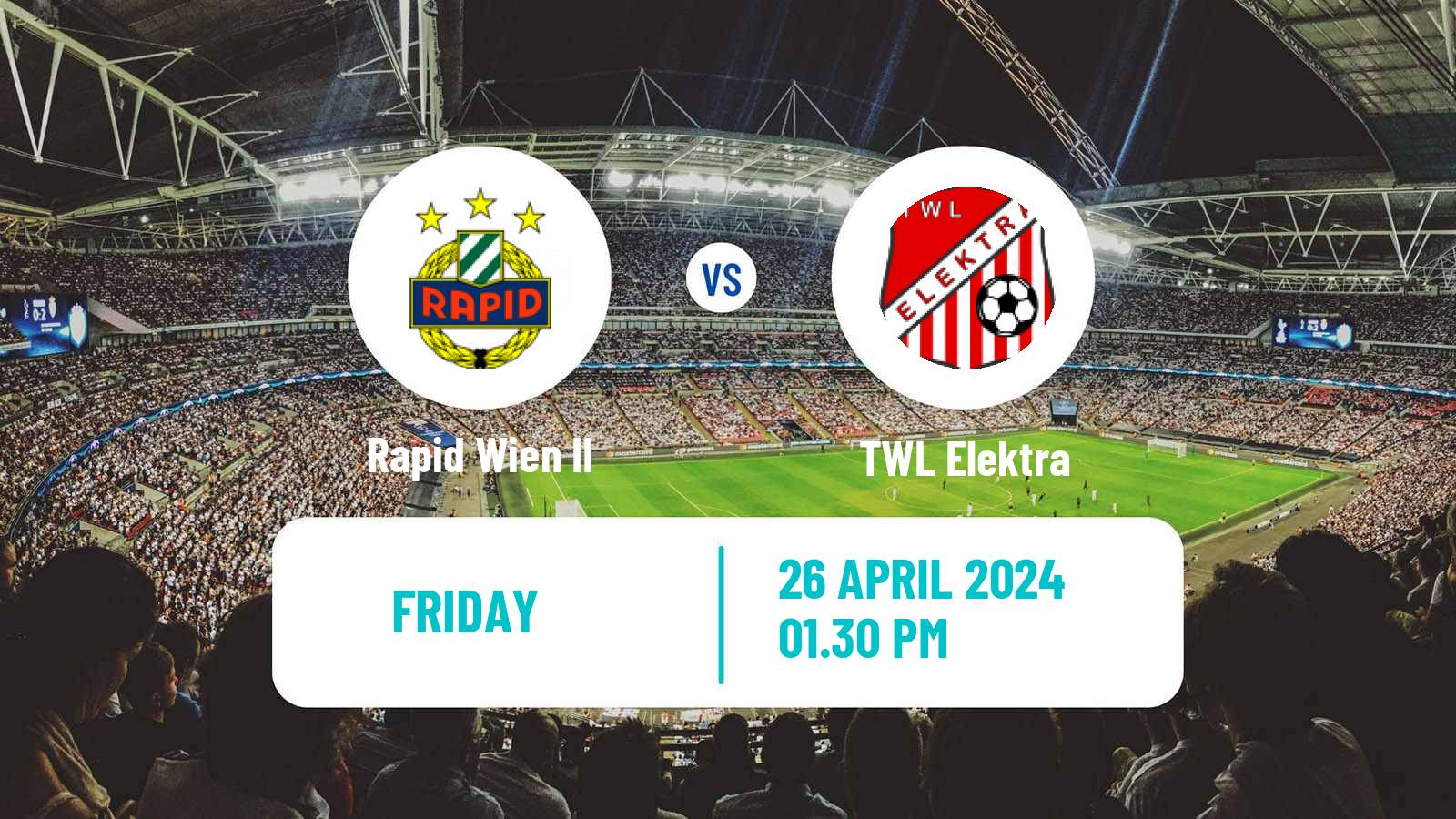 Soccer Austrian Regionalliga East Rapid Wien II - TWL Elektra