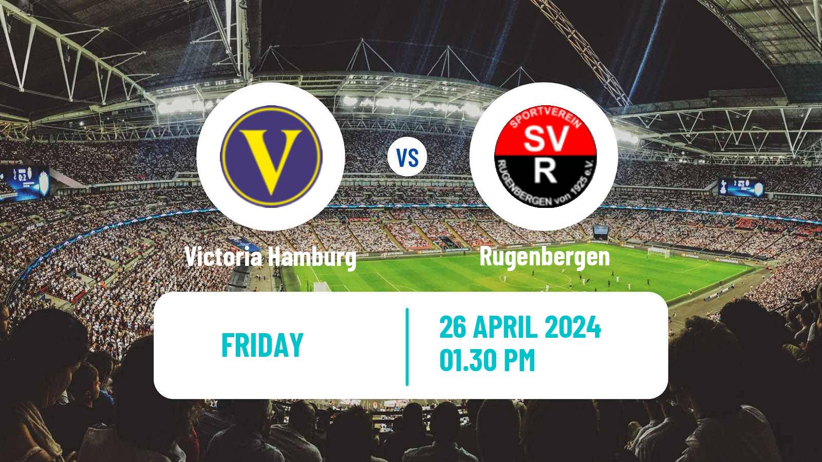 Soccer German Oberliga Hamburg Victoria Hamburg - Rugenbergen