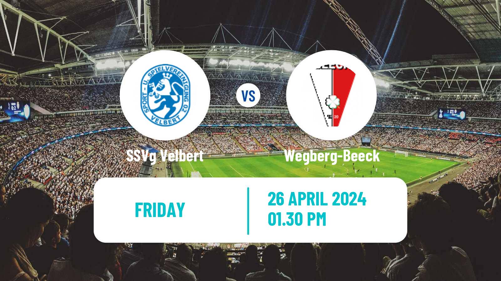 Soccer German Regionalliga West Velbert - Wegberg-Beeck
