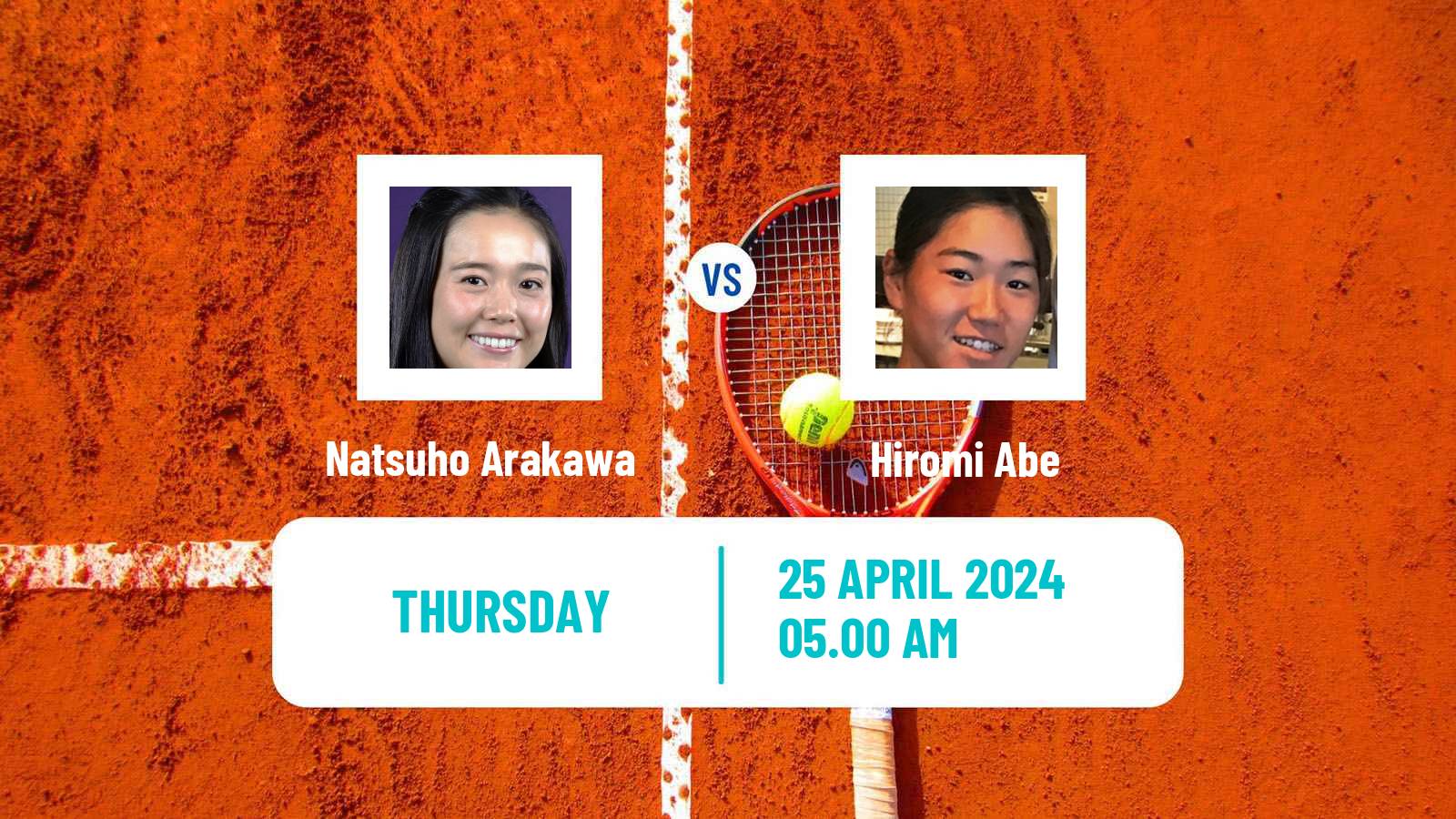 Tennis ITF W15 Monastir 15 Women Natsuho Arakawa - Hiromi Abe