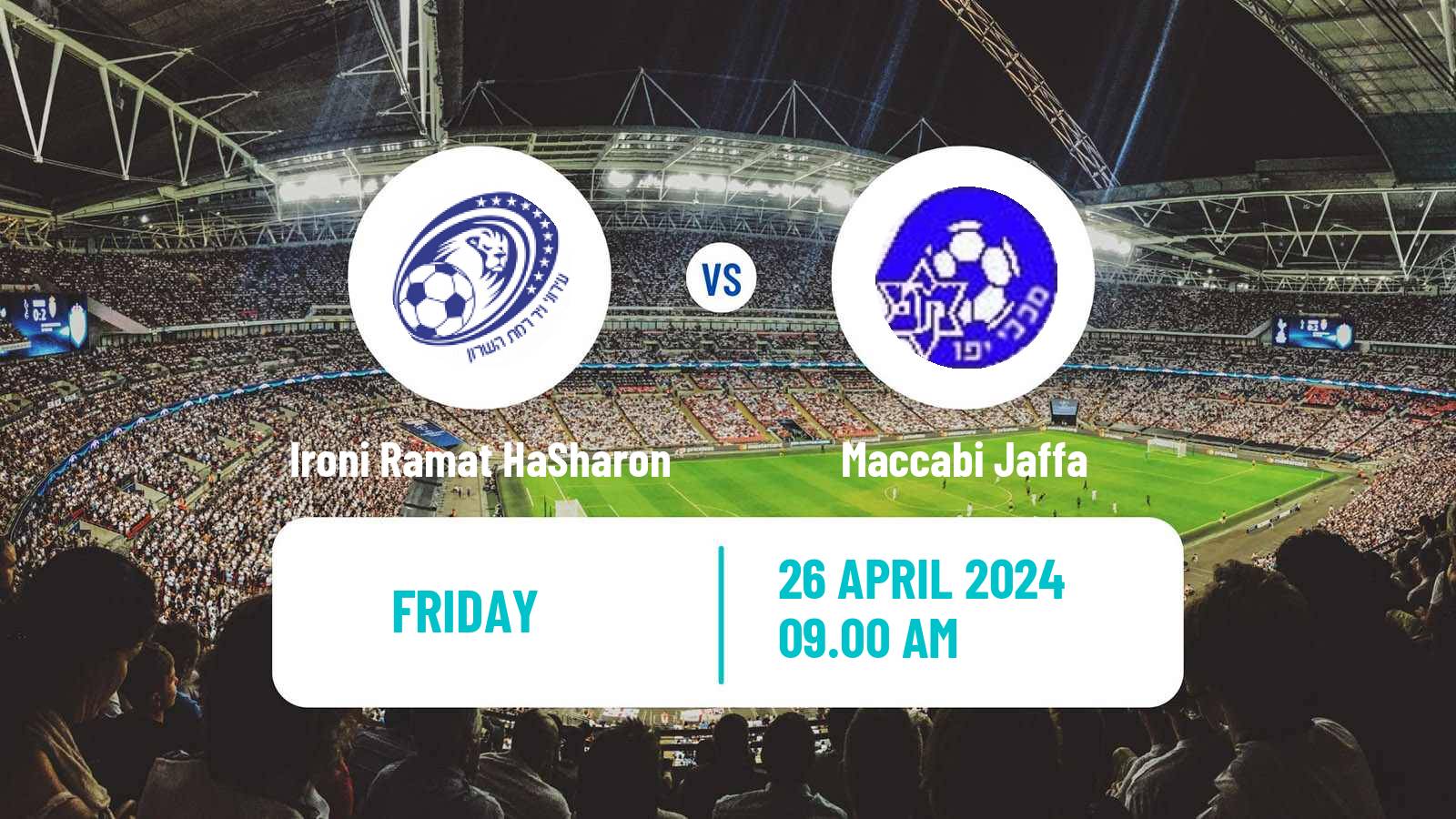 Soccer Israeli Liga Leumit Ironi Ramat HaSharon - Maccabi Jaffa
