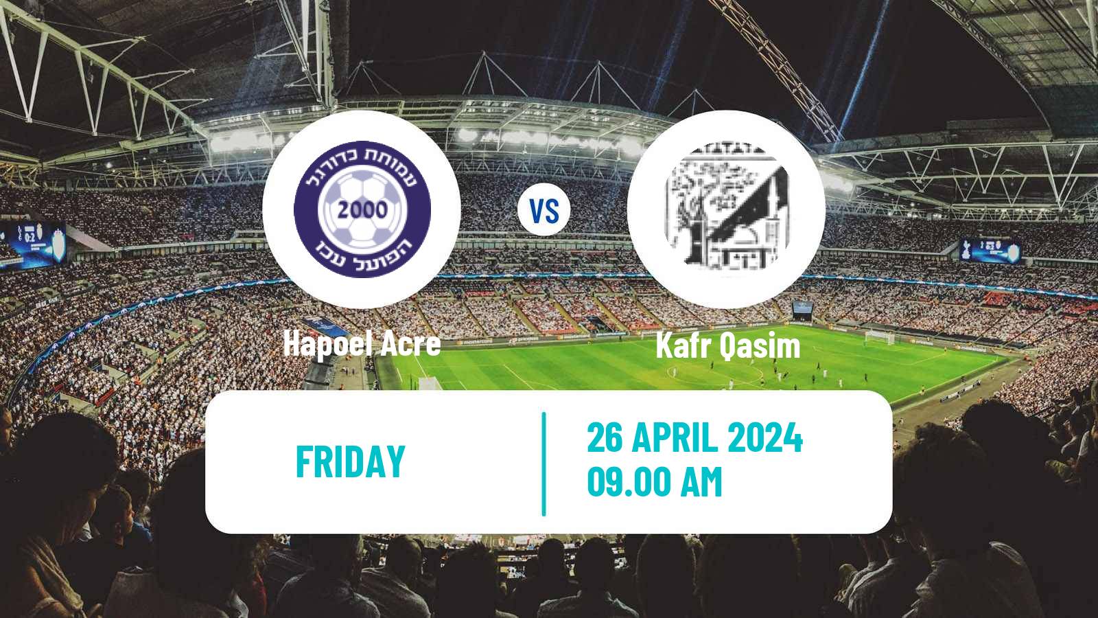 Soccer Israeli Liga Leumit Hapoel Acre - Kafr Qasim