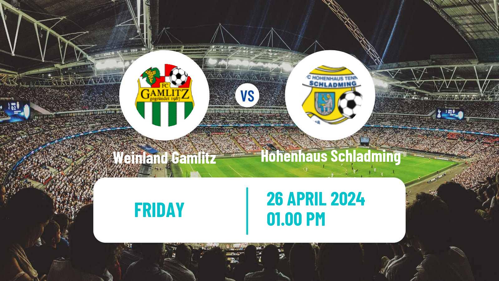 Soccer Austrian Landesliga Steiermark Weinland Gamlitz - Hohenhaus Schladming