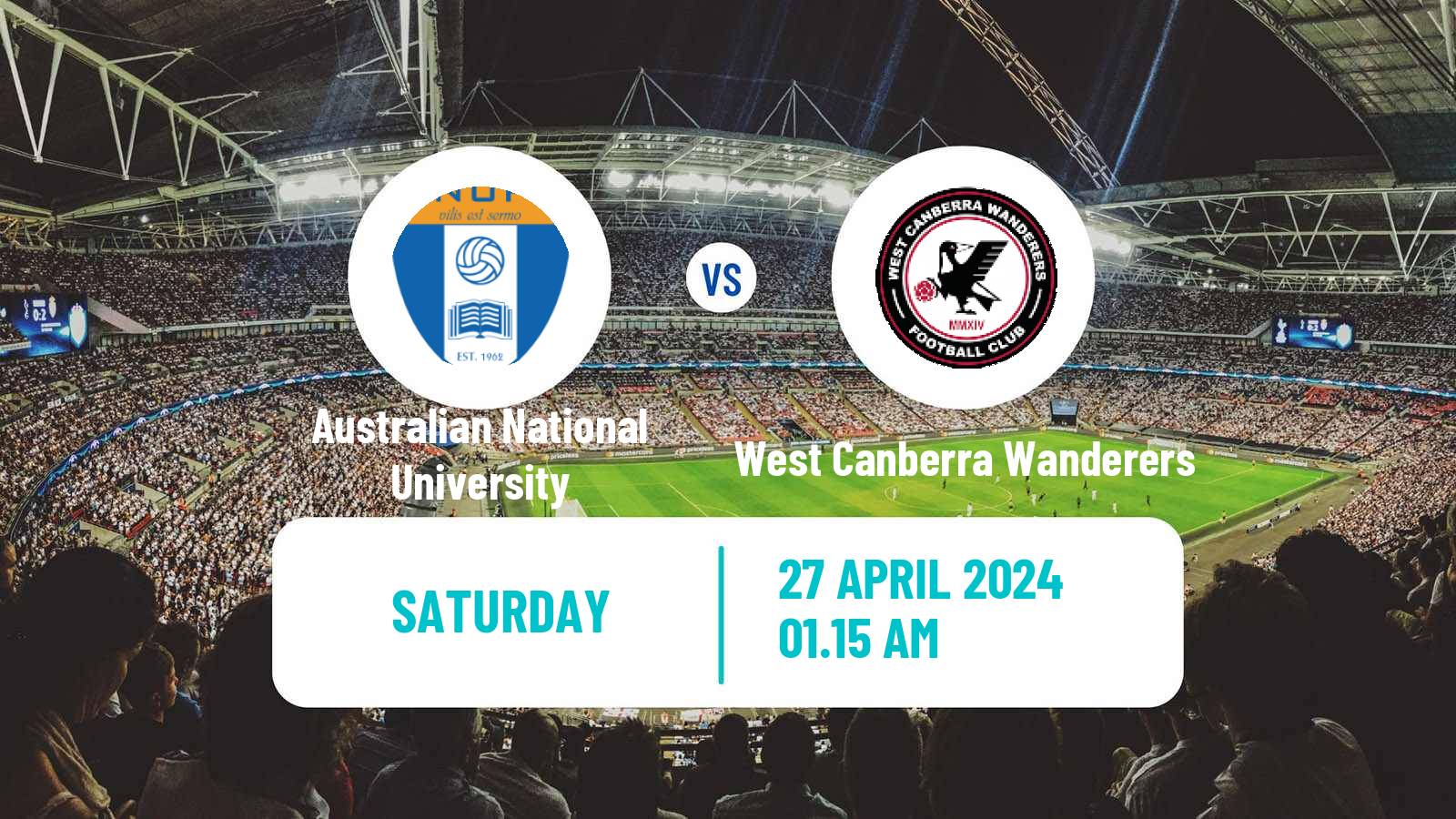 Soccer Australian Capital Premier League Australian National University - West Canberra Wanderers