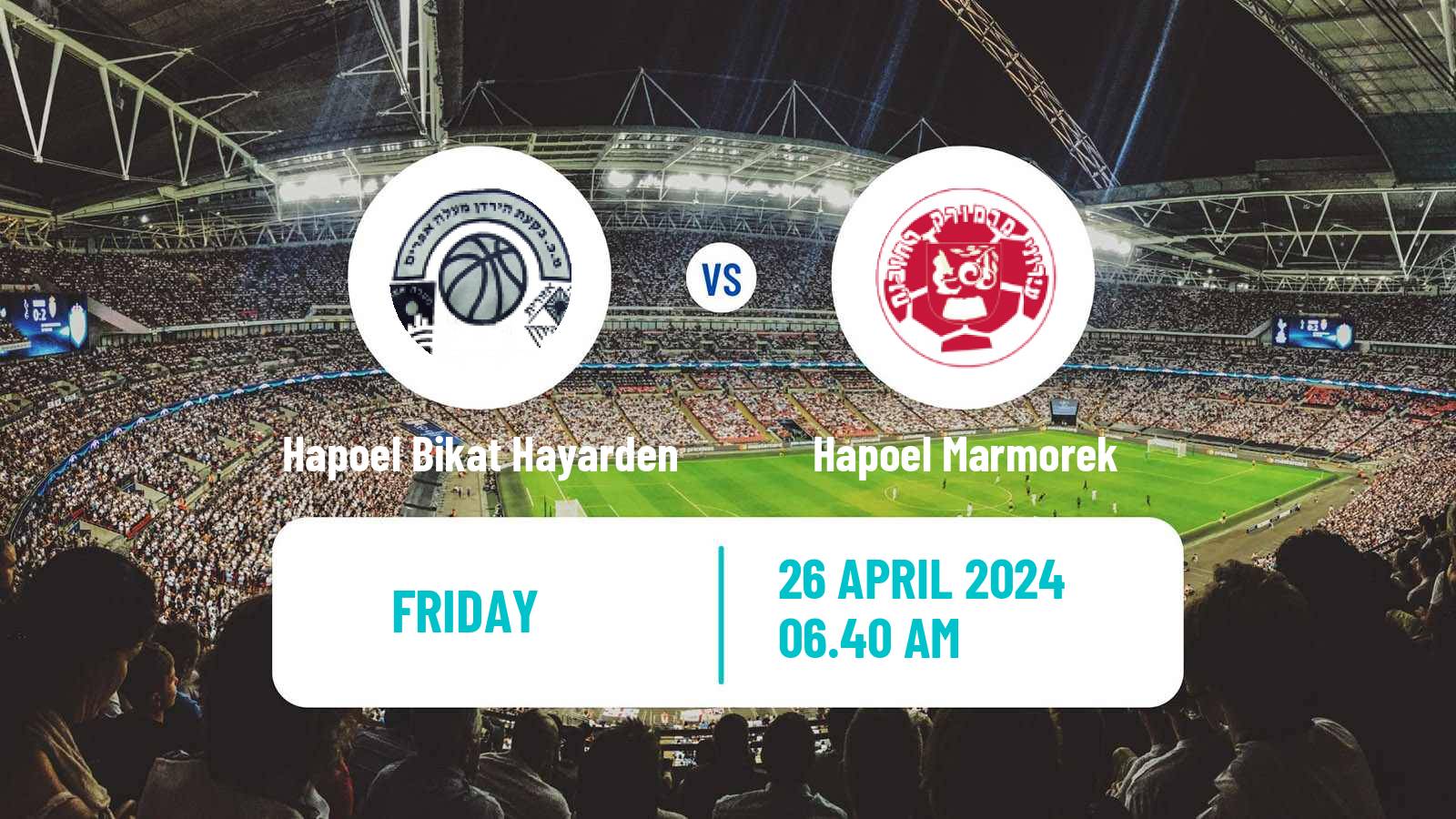 Soccer Israeli Liga Alef South Hapoel Bikat Hayarden - Hapoel Marmorek