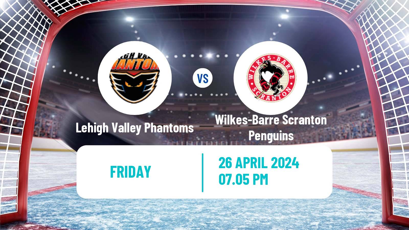 Hockey AHL Lehigh Valley Phantoms - Wilkes-Barre Scranton Penguins