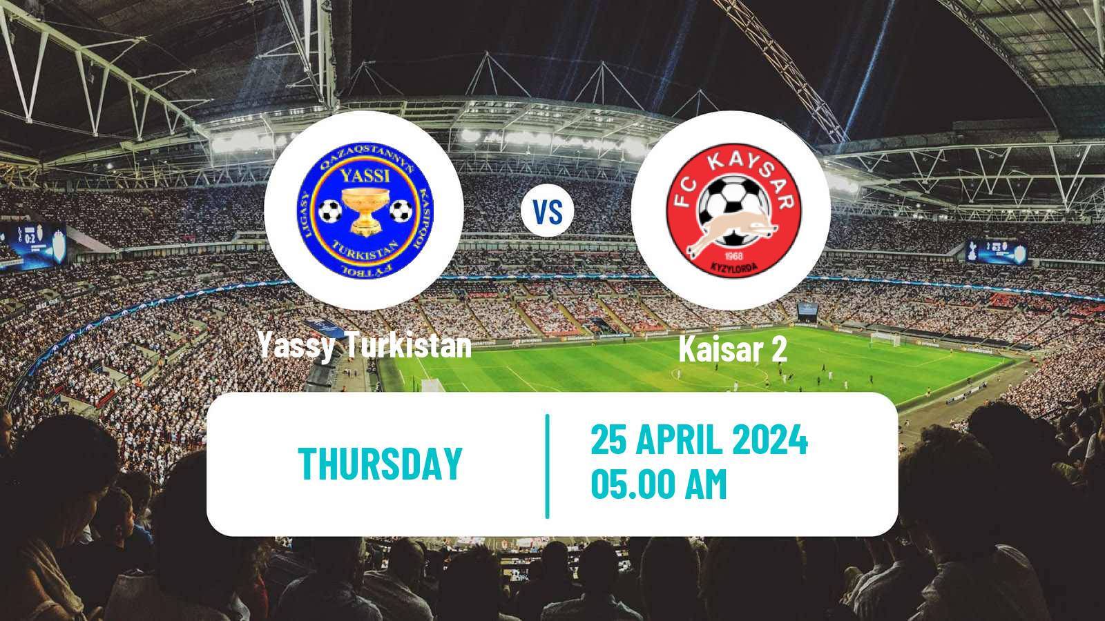 Soccer Kazakh First Division Yassy Turkistan - Kaisar 2