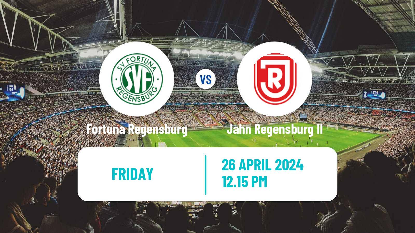 Soccer German Oberliga Bayern Nord Fortuna Regensburg - Jahn Regensburg II