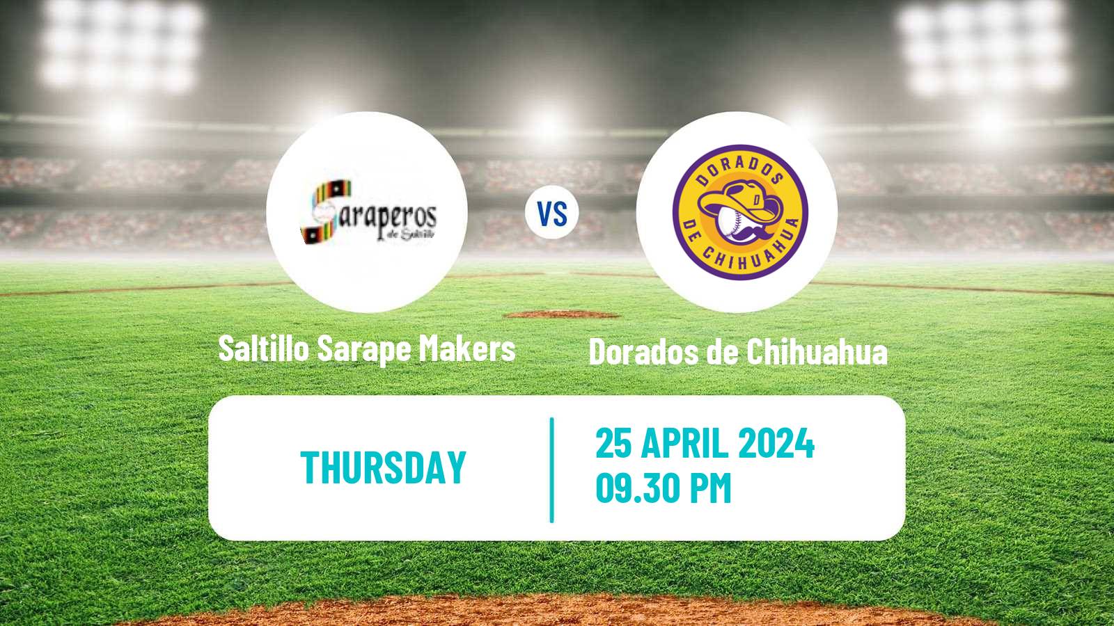 Baseball LMB Saltillo Sarape Makers - Dorados de Chihuahua