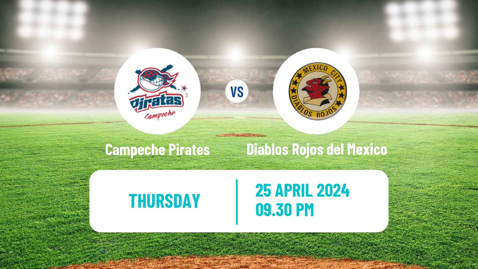 Baseball LMB Campeche Pirates - Diablos Rojos del Mexico