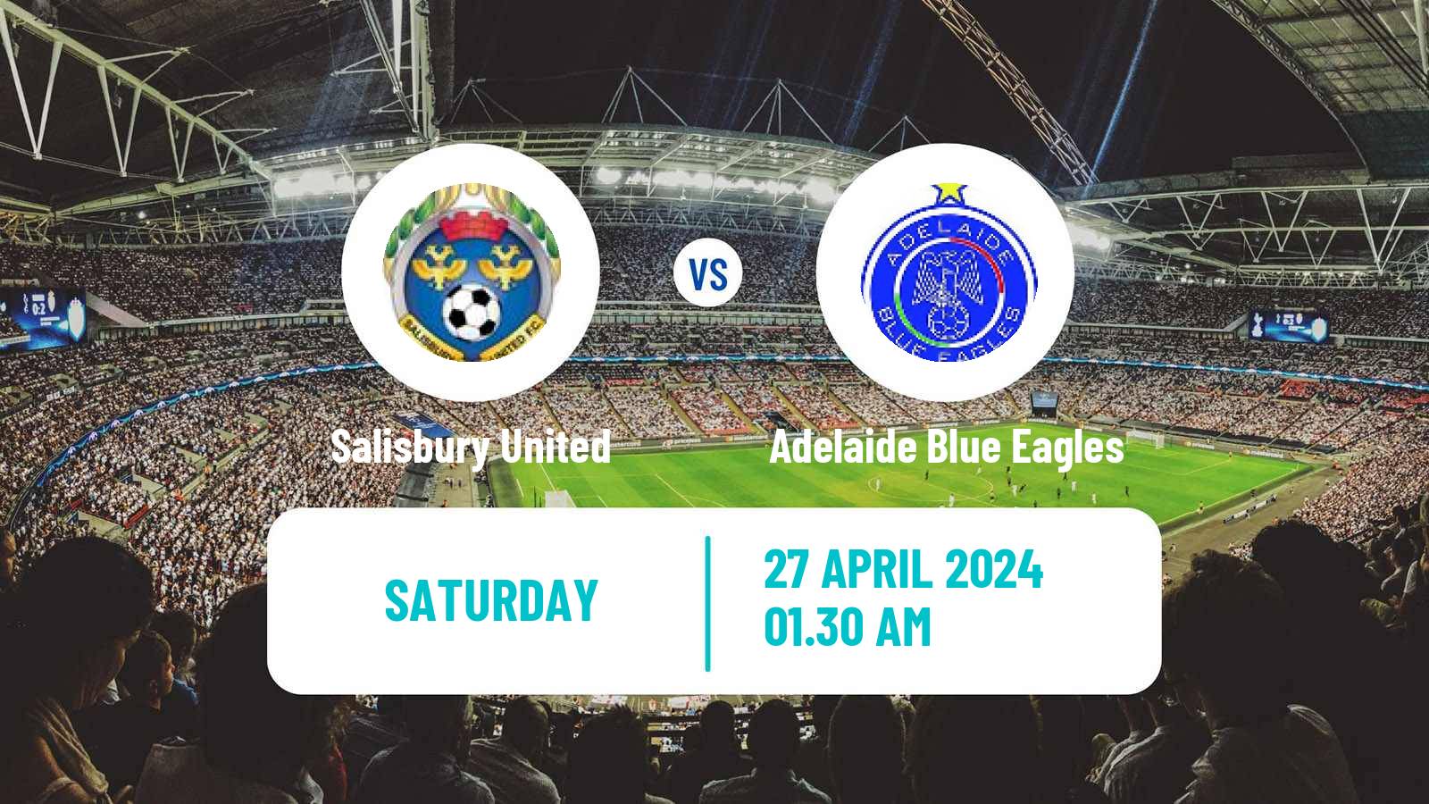 Soccer Australian SA State League Salisbury United - Adelaide Blue Eagles