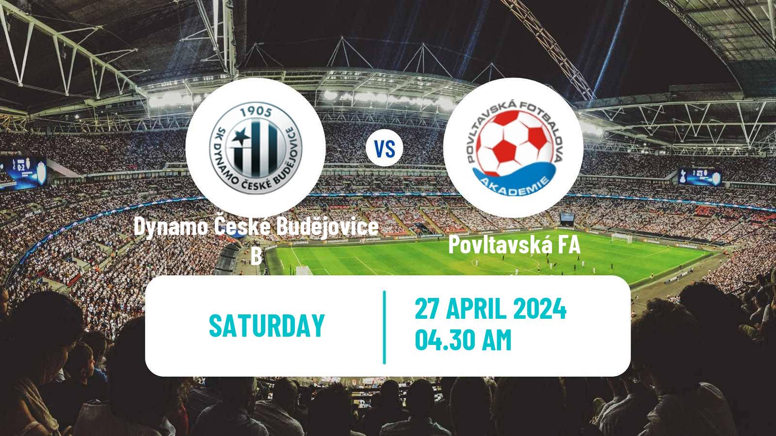 Soccer Czech CFL Group A Dynamo České Budějovice B - Povltavská FA
